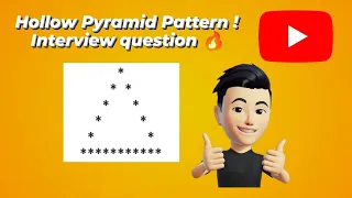 Java Pattern Programs Hollow Pyramid Pattern Important Interview Question
