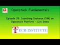 How to launch instance Virtual machine in Openstack Redhat Openstack Platform 16 - Live Demo