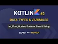 Variables Data Types in Kotlin