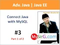JDBC Connect Java with MySQL part 1 of 2