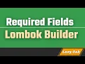 Lombok Builder Required Fields - Hindi