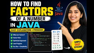 Find Factors of a Number in Java DSA Easy Explanation Optimized Approach