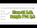 Class 12 Business Studies BSt KV PT-1 Sample Question Paper Periodic Test Kendriya vidyalaya student
