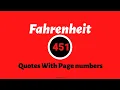 25 Most Important Fahrenheit 451 Quotes With Page Numbers and Who Said Them