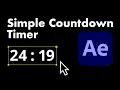 Countdown Timer In After Effects - Tutorial