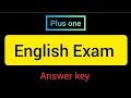Plus one English Exam Answer key