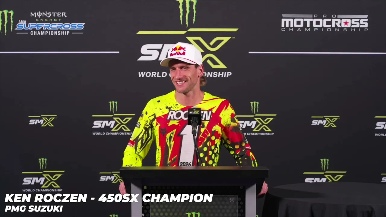 Ken Roczen Post Race Media Briefing - 2026 450SX Champion