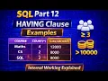 SQL Part 12 HAVING Clause Examples Internal Working Explained Placement Series