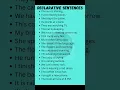 20 Declarative Sentences in English Learn with Examples
