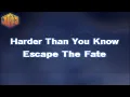 Download Lagu Harder Than You Know [ Karaoke Version ] Escape The Fate