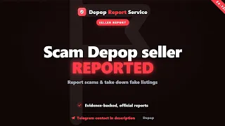 Depop Seller Report Service Take Down Scam Listings