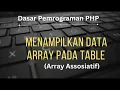 Belajar PHP Menampilkan Data Array pada Tabel Array Asosiatif