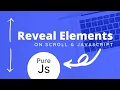 learn to create reveal elements on scroll html css JavaScript