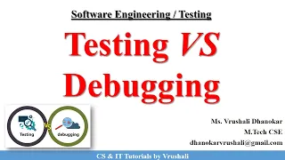 SE 51 Testing vs Debugging What s the Real Difference
