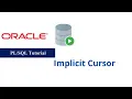 60 Implicit Cursor in Oracle