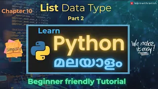 Python Lists Explained Everything You Need to Know - Part 2 Python Tutorial beginners Malayalam