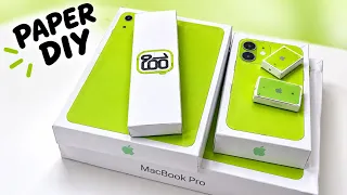 [📒Paper DIY📒]Apple Products Unboxing 🍎 iPhone, iPad & Apple Watch | ASMR Compilation