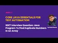 Java Program To Find Duplicate Numbers In An Array