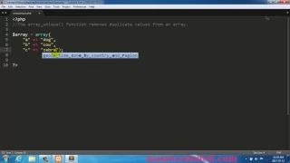 PHP array unique Function