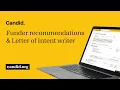 Funder recommendations LOI writer