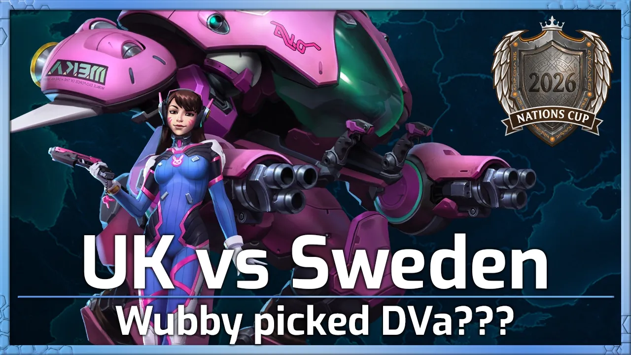 UK vs Sweden! Wubby picked DVa?? - Nations Cup - Heroes of the Storm