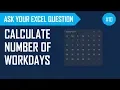 Calculate Number of Workdays between Two Dates excluding Weekends Holidays