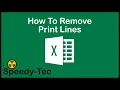 Excel - How To Remove Print Lines