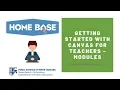 Getting Started with Canvas for Teachers Modules Course Navigation and Discussions