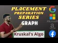Kruskal s Algorithm MST Disjoint Set Graph 24 Placement Preparation Series