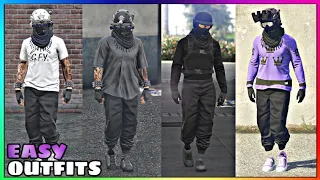 Top 4 Best Easy To Make Male Tryhard Black Jogger Outfits GTA Online