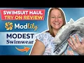Modlily Swimsuit Try-On Haul Modest Swimwear Clothing Review Affordable Flattering Finds