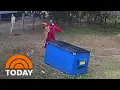 Man grabs coyote by the tail after it charges his dog