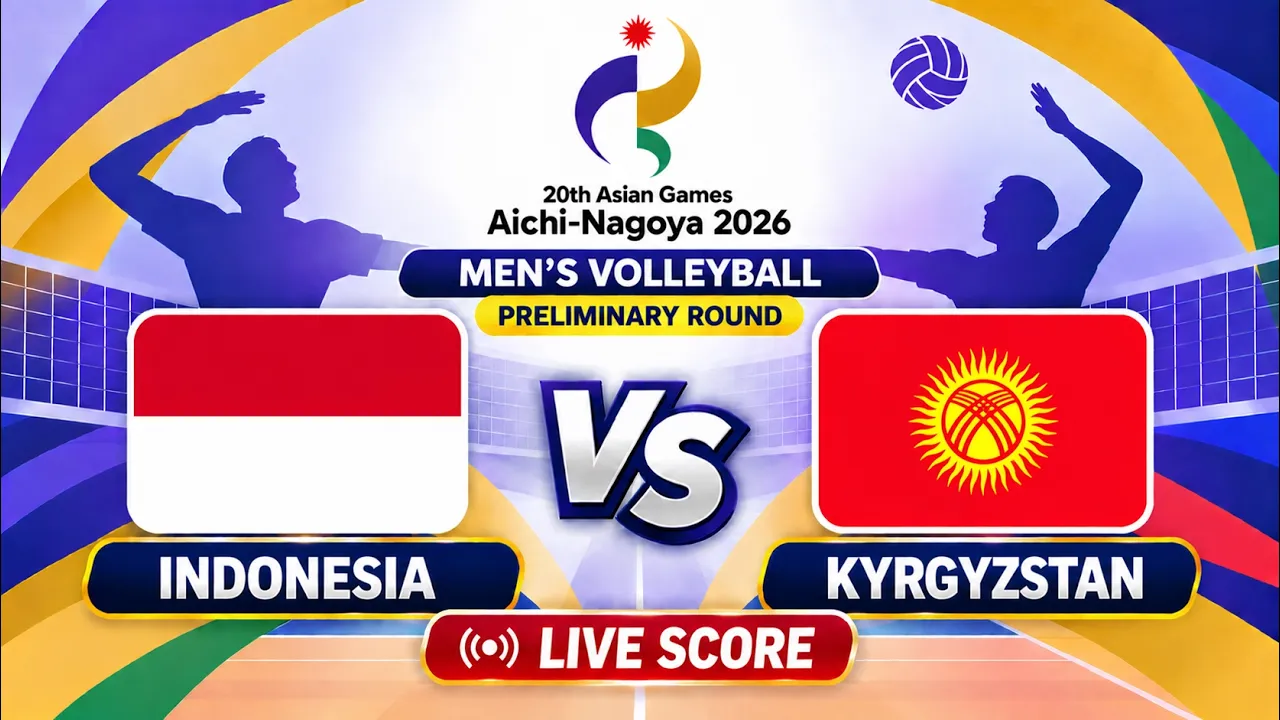🔴 LIVE | INDONESIA vs KYRGYZSTAN - Asian Games 2026 Men's Volleyball | Livescore Volleyball