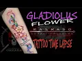 Gladiolus Flower Memorial Tattoo Tattoo Time Lapse