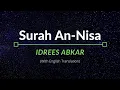 Download Lagu Surah An-Nisa - Idrees Abkar | English Translation