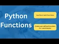 Master Python Functions Write Modular and Reusable Code with Ease