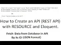 API Resourse P-2 Create API Rest API with Resource and Eloquent in LARAVEL