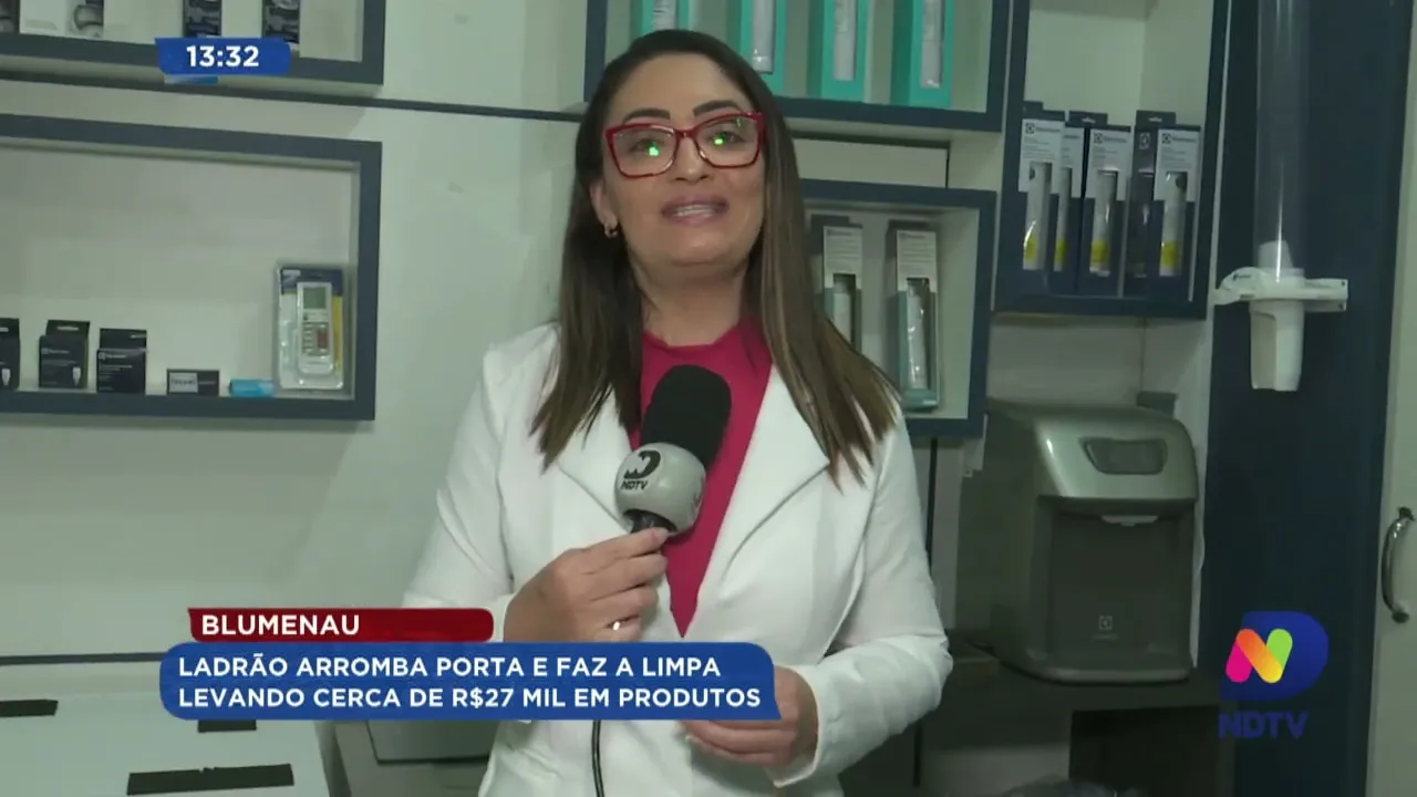 Blumenau: ladrão arromba porta e leva cerca de R$ 27 mil em produtos