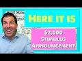 Here It Is: $2,000 4th Stimulus Check Announcement from the President