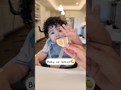 Baby Adric’s first taste of lemon 🍋