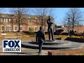 Jeff Gordon visits Dale Earnhardt s statue explains his No 3 tribute I miss him NASCAR on FOX