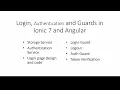Ionic 7 Angular Part 3 Login Authentication and guards
