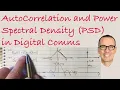 Autocorrelation and Power Spectral Density PSD Examples in Digital Communications