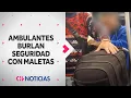 Download Lagu Con maletas de viaje, AMBULANTES burlan la nueva medida del Metro que prohíbe ingreso de \