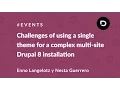 Using a single theme for a complex multi-site Drupal 8 installation