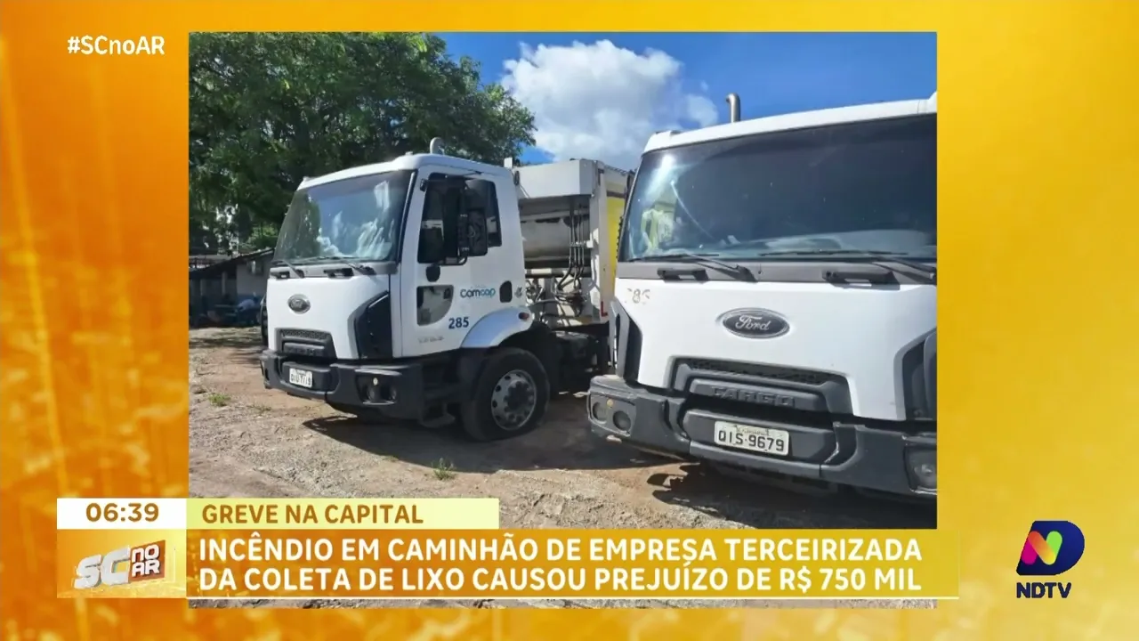 Greve dos servidores em Florianópolis: incêndio em caminhão causa prejuízo de R$ 750 mil