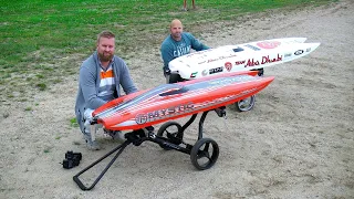 2 HUGE RC POWERBOATS IN ACTION / POWERBOAT RACE OVER 150 KMH / FANTASTIC SPEEDBOATS IN ACTION