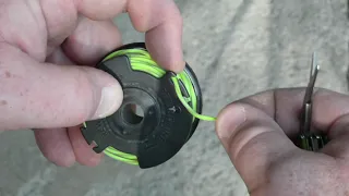 RYOBI How to Re--String 18V WEED WHACKER