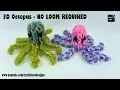 Rainbow Loom Octopus 3D Charm - Hook only