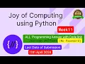 NPTEL The Joy of Computing using python week 11 all 3 programming assignment answer with code link